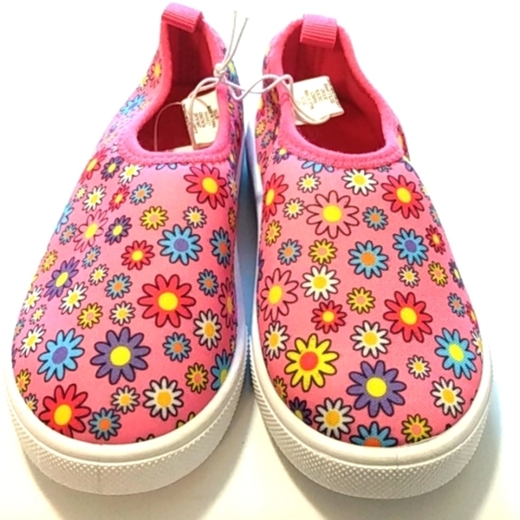 BUMBLE AND BIRDIE GIRLS PINK FLORAL SLIP-ON STRETCHY SNEAKERS SIZE 11 NWOT - Picture 7 of 7